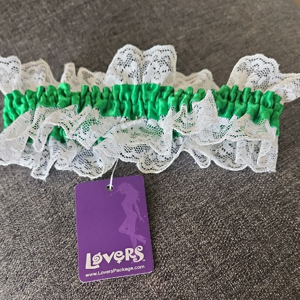 Green And White Garter
